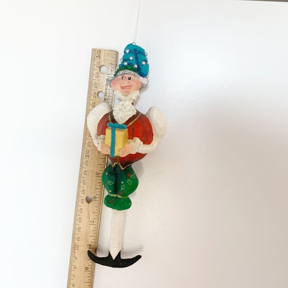 Vintage Dept 56 NO’L Christmas Ornament Jester Elf 9” Handpainted Philippines - Picture 4 of 6